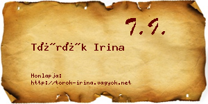 Török Irina névjegykártya